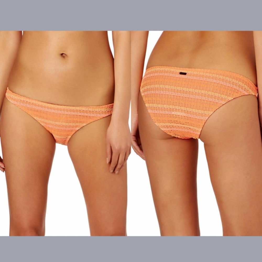 NEW Volcom Wildly Bare Crochet Bikini Bottom in Sparkler Orange [‎ Medium ]